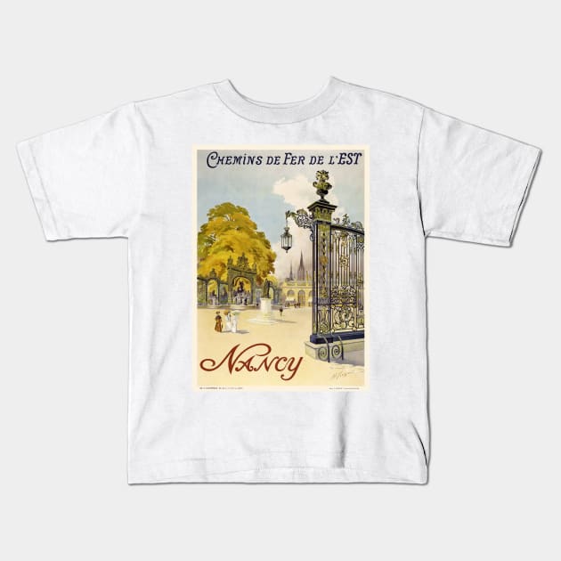 Nancy France Vintage Poster 1908 Kids T-Shirt by vintagetreasure